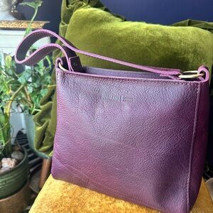 Portland Leather Goods Triangle Shoulder Bag in Purple New without Tag